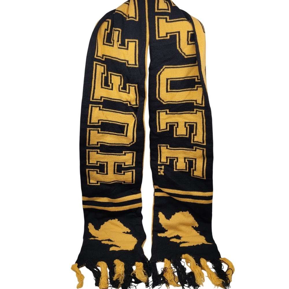Harryโ Potter Hufflepuff Scarf Knit Yellow Black Banner Wizard Costume Cosplay